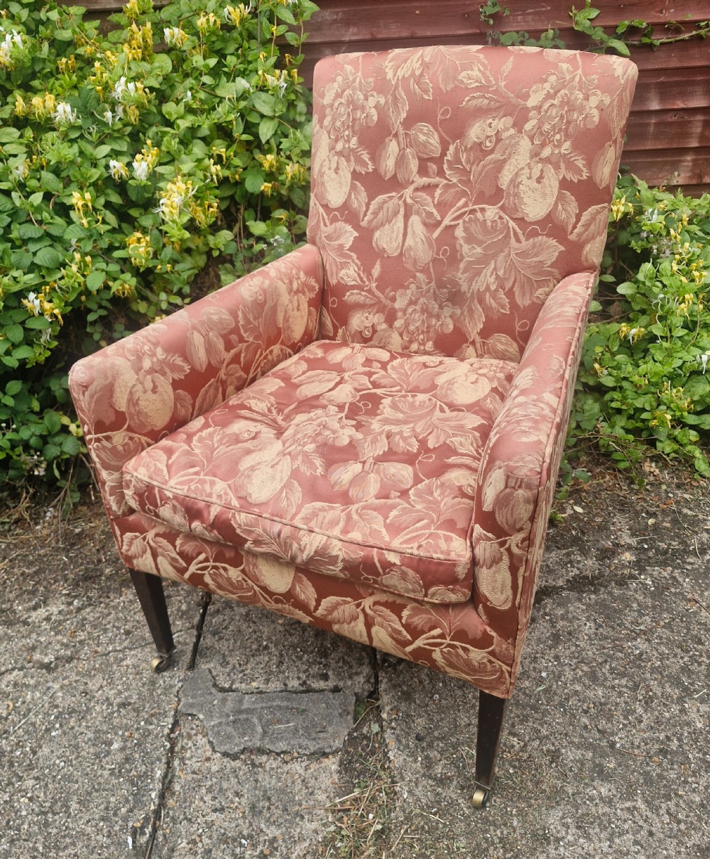 Edwardian upholstered bedroom armchair. 