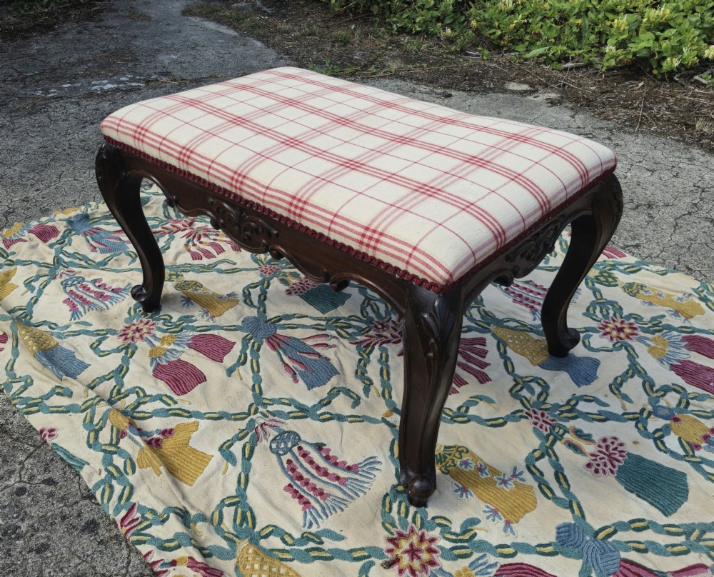 Mahogany framed centre stool