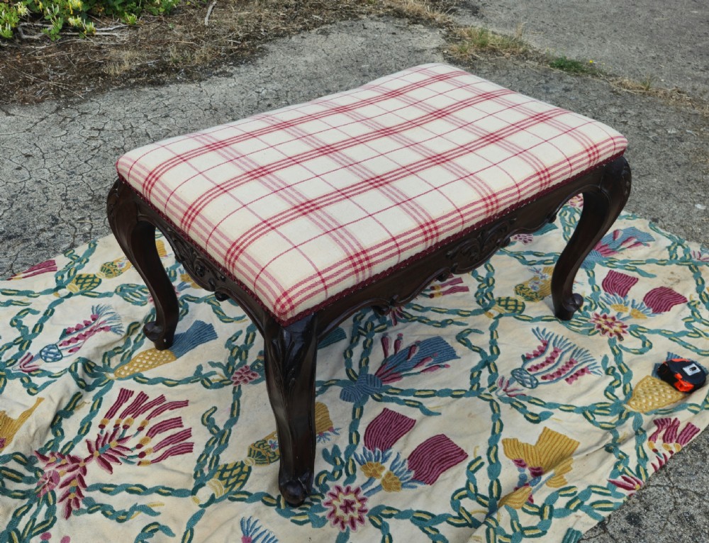 Mahogany framed centre stool View III