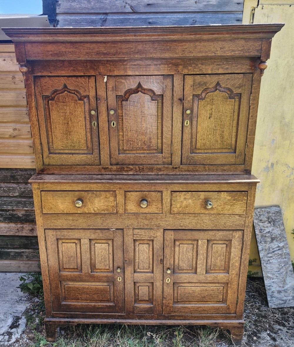 Late Georgian oak court cupboard.  View II