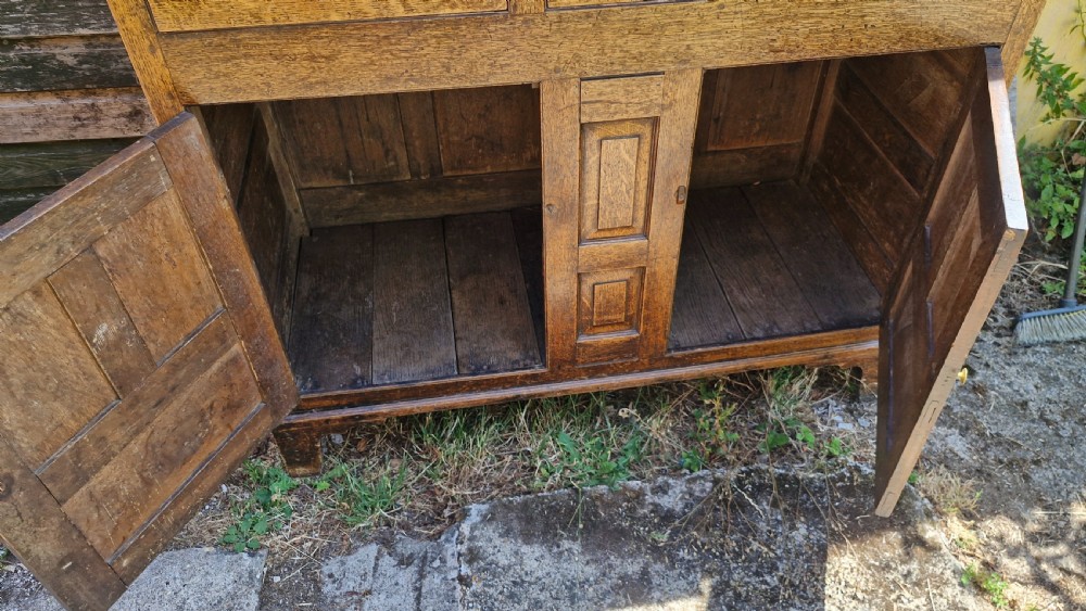 Late Georgian oak court cupboard.  View III