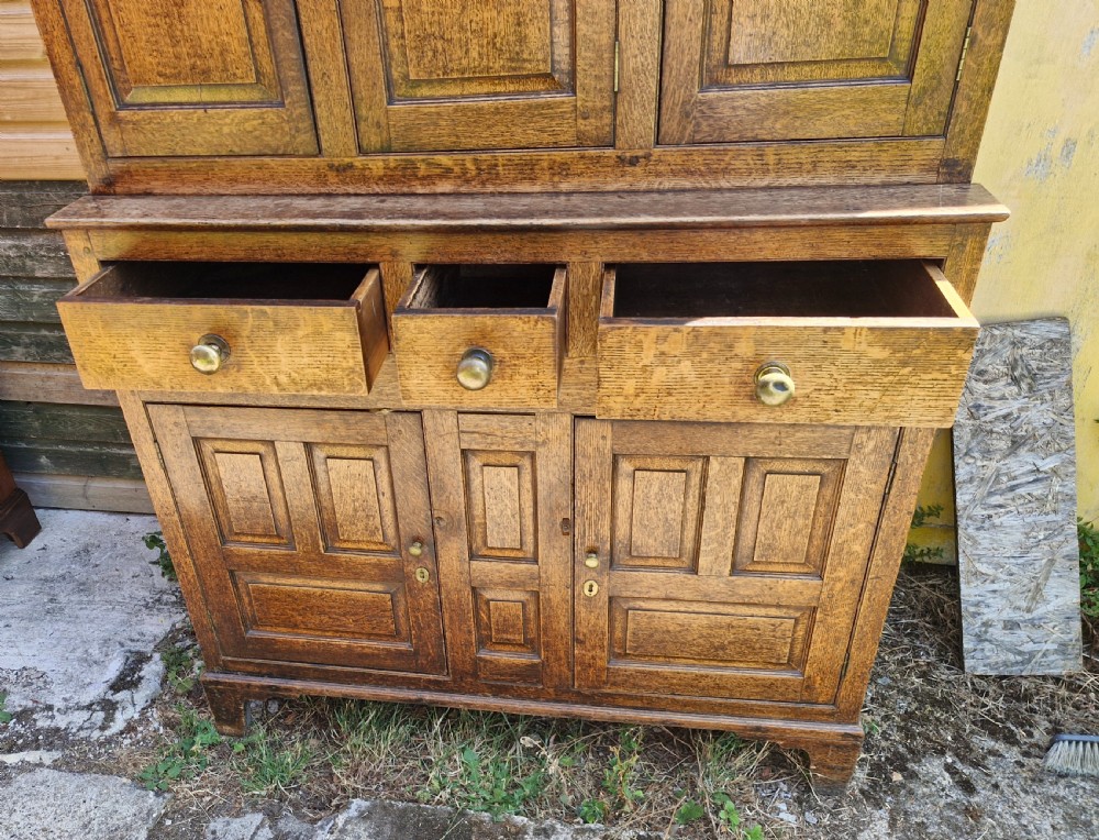 Late Georgian oak court cupboard.  View VI