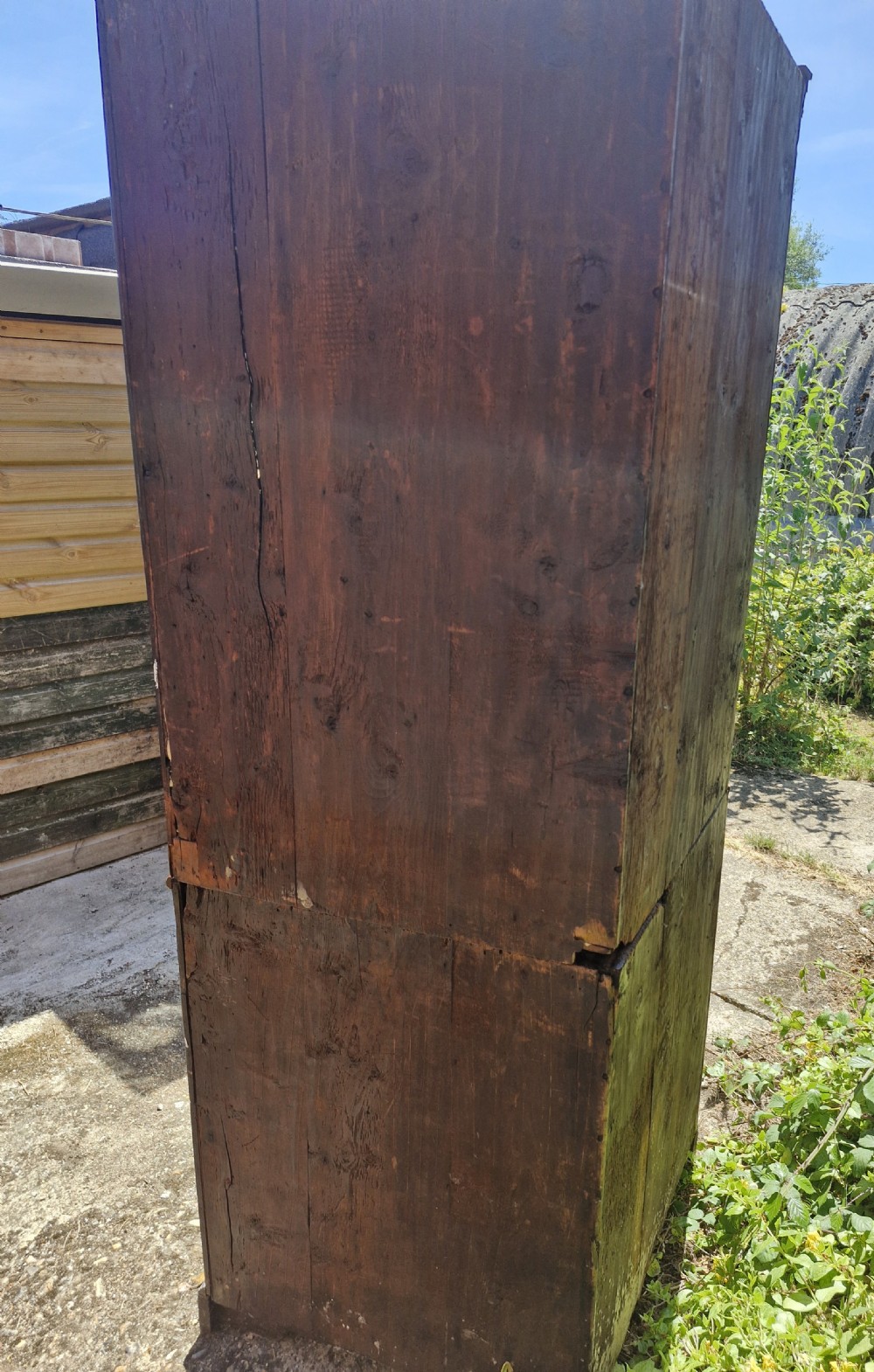 Early 19th century 2 part glazed corner cabinet.  View II