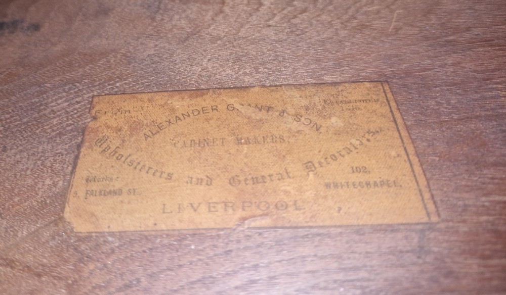 Victorian burr walnut Canterbury. With maker's label. View VI