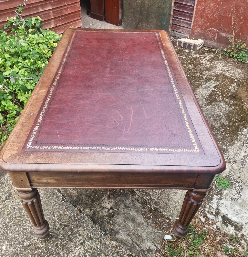 Mahogany partners writing table in the manner of Gillows.  View IV