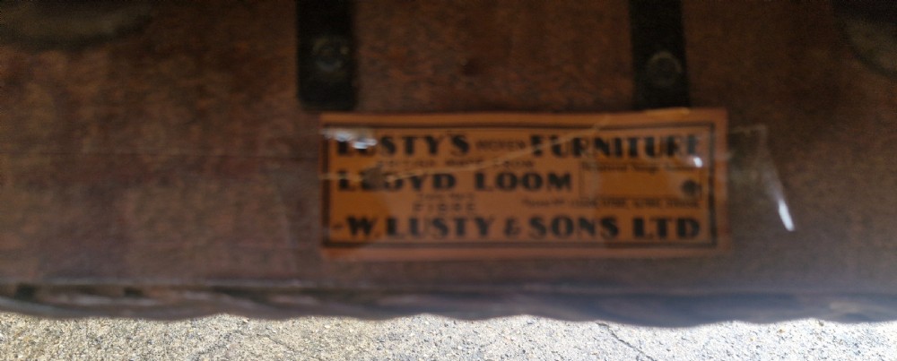 Rare pair of Oak framed Lloyd Loom Ladys and Gents armchairs. View VII