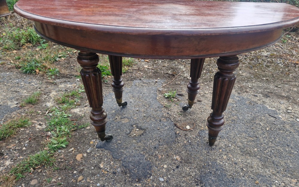 Pair of large Regency mahogany D end side tables.  View III