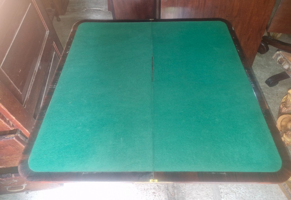 Regency rosewood swivel top games table.  View V