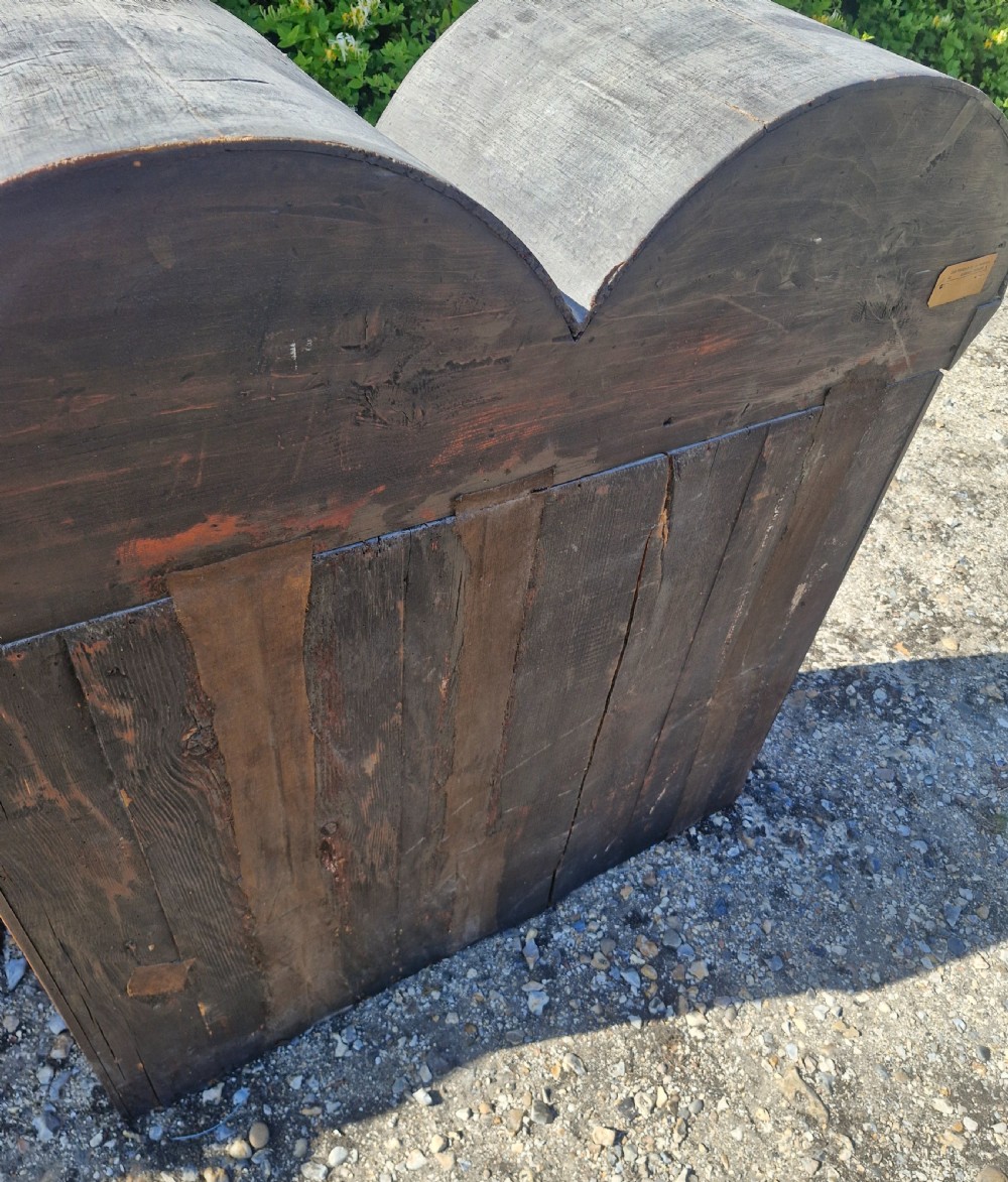 Good Queen Anne style walnut double domed cabinet.  View VI
