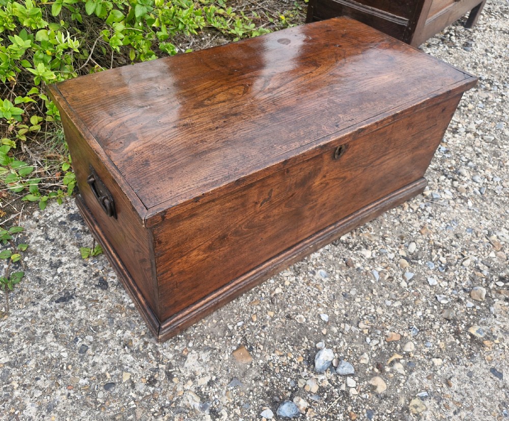 Early 19th century elm trunk/chest.