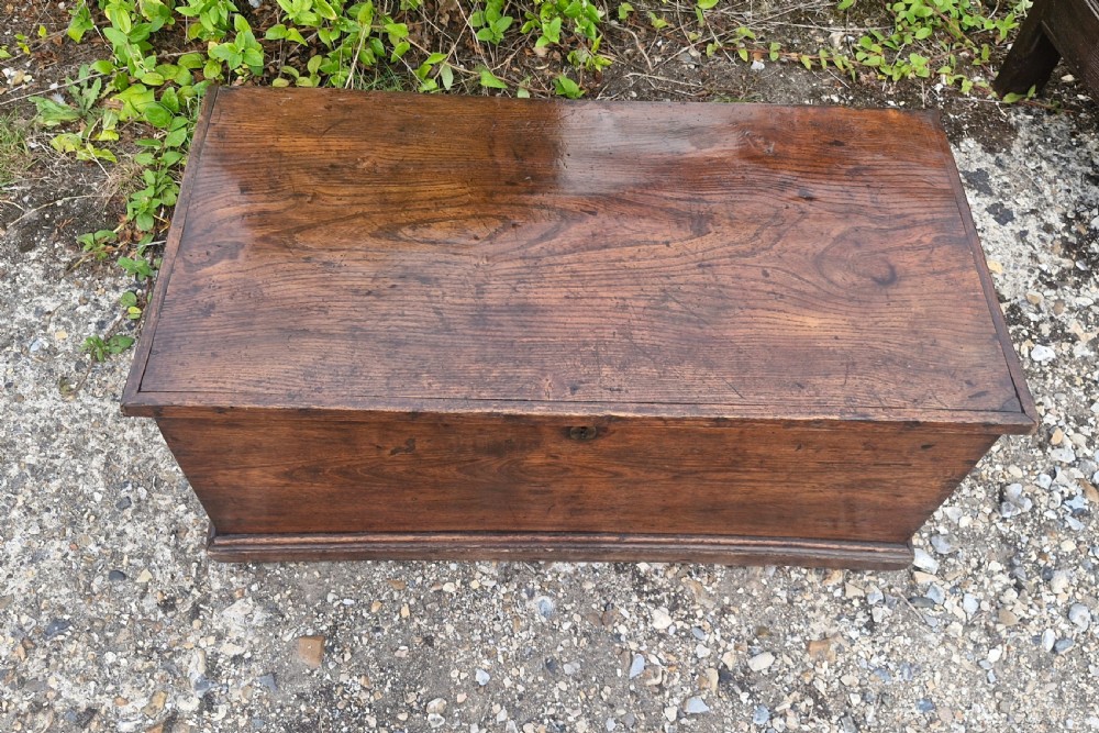 Early 19th century elm trunk/chest. View V