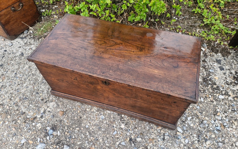 Early 19th century elm trunk/chest. View VI