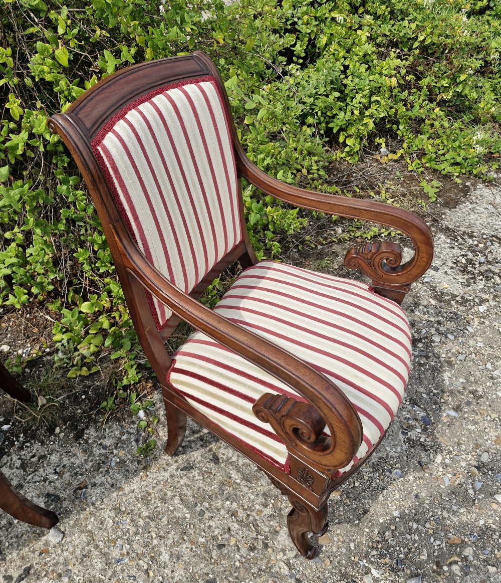 Pair of French mahogany fauteuil. View VI