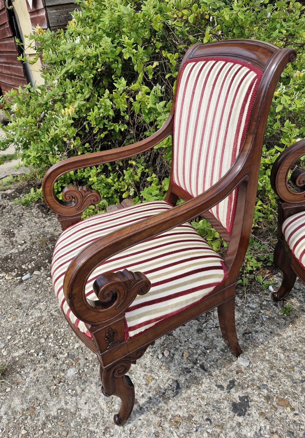Pair of French mahogany fauteuil. View VIII