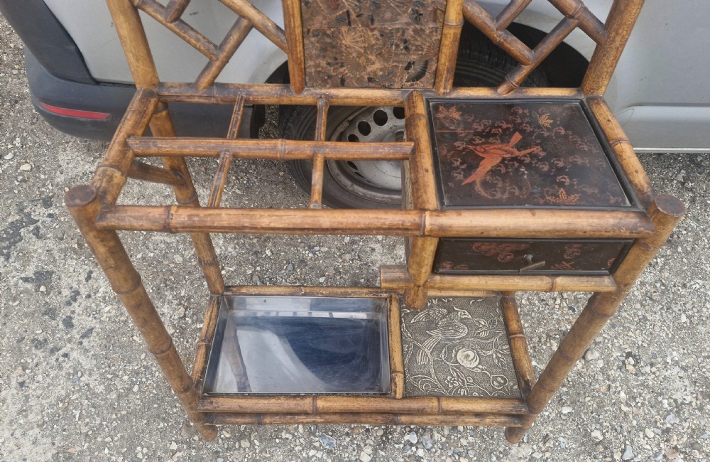 Late Victorian bamboo hallstand.  View II