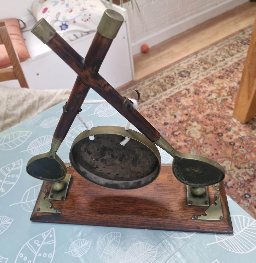 Highly unusual table top dinner gong. View III