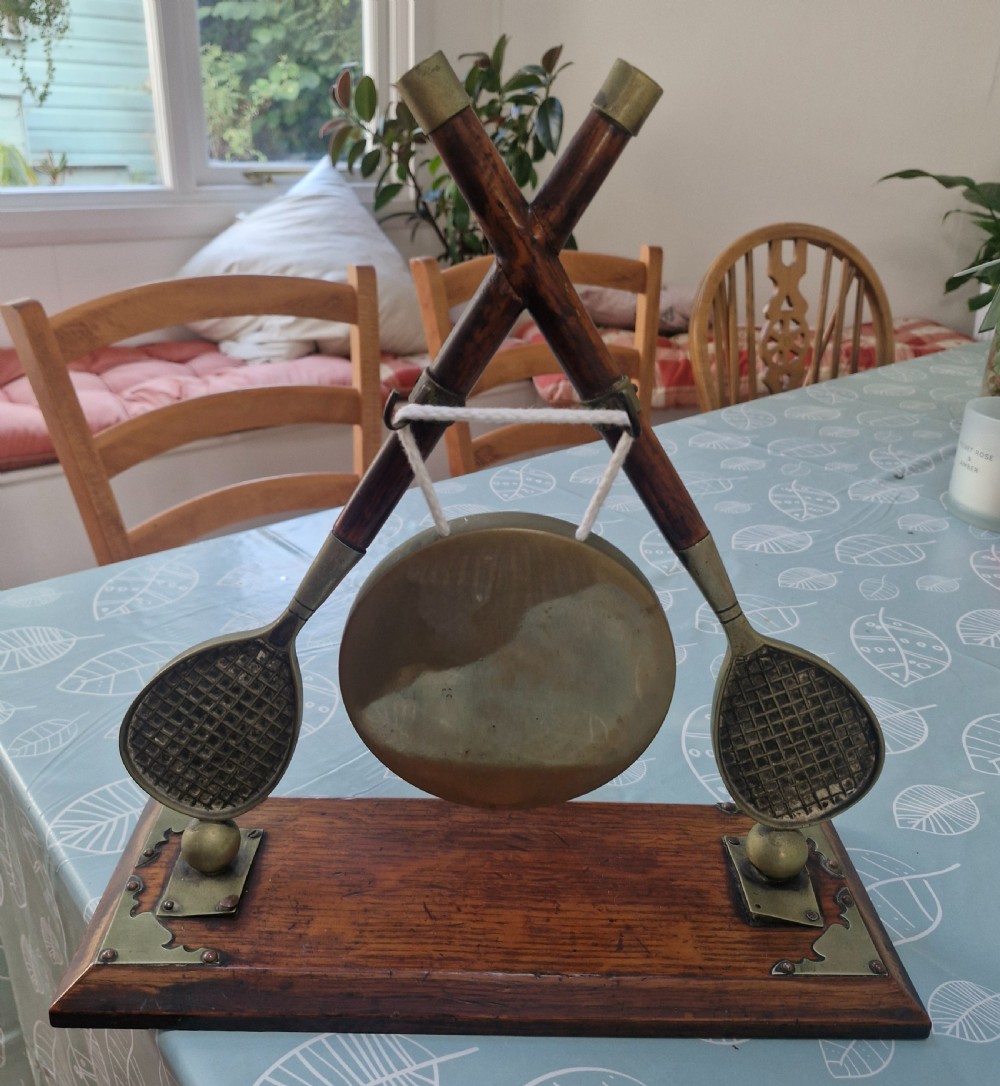 Highly unusual table top dinner gong. View VI