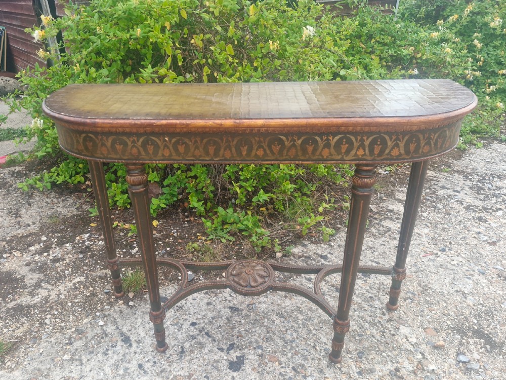Painted and decorated hall table. 