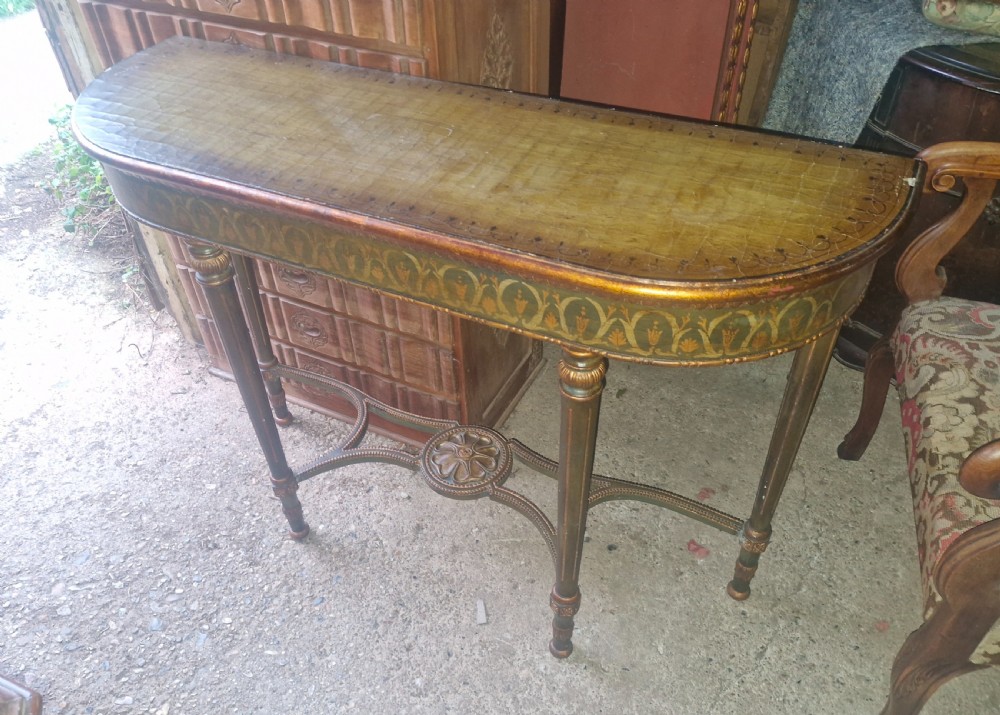 Painted and decorated hall table.  View II