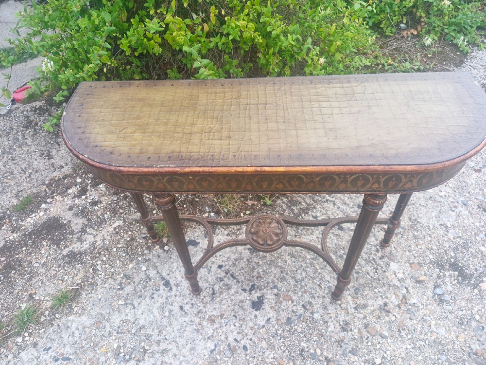 Painted and decorated hall table.  View VI