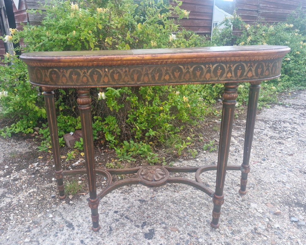 Painted and decorated hall table.  View VIII