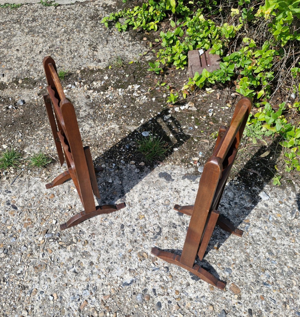 Pair of Anglo Indian folding table top cake and sandwich stands. View VI
