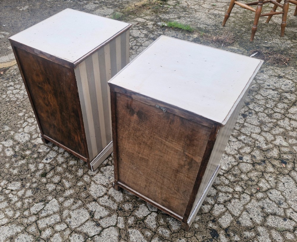 Pair of painted bedside cabinets.  View V