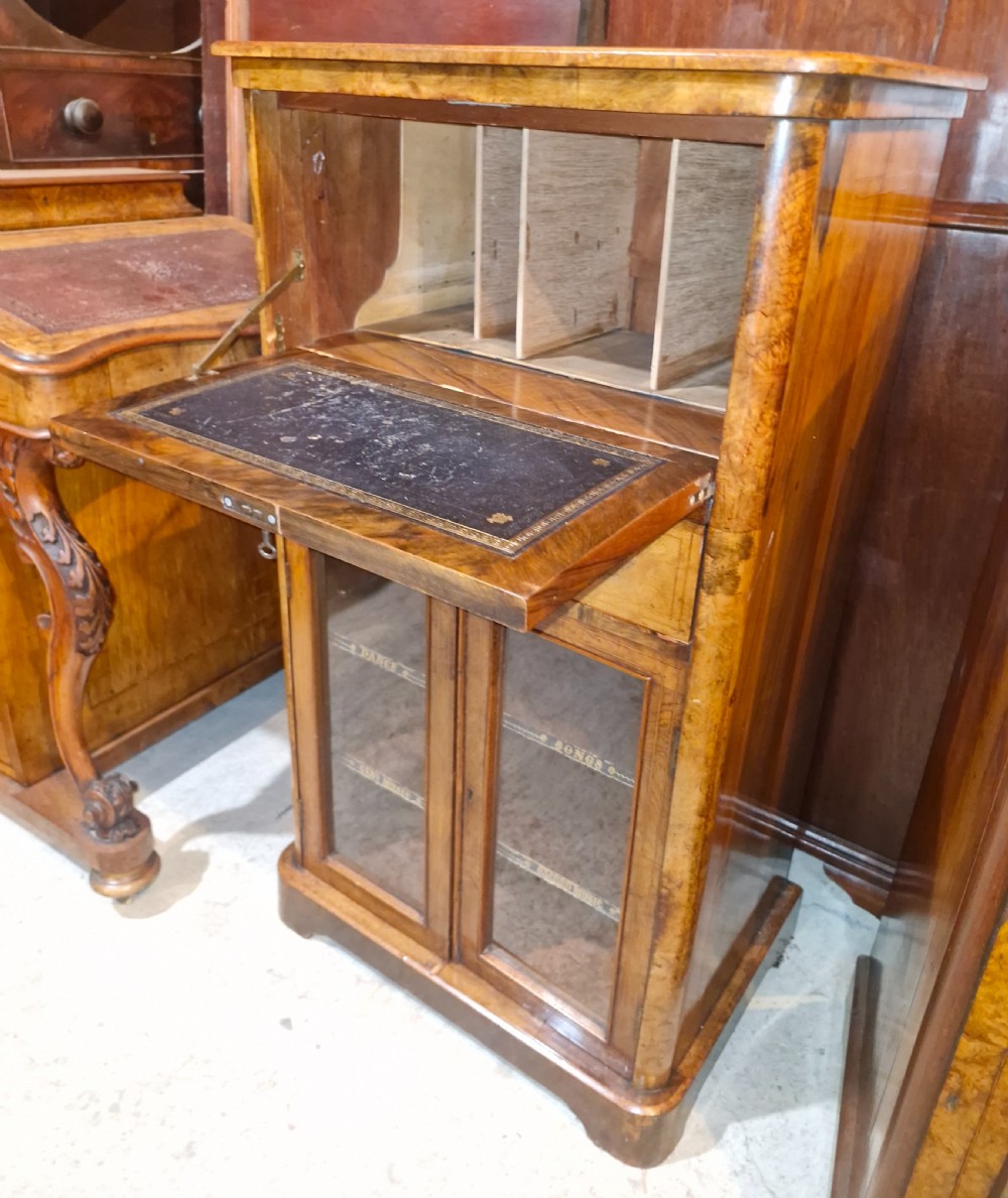 Victorian walnut music cabinet.  View VIII