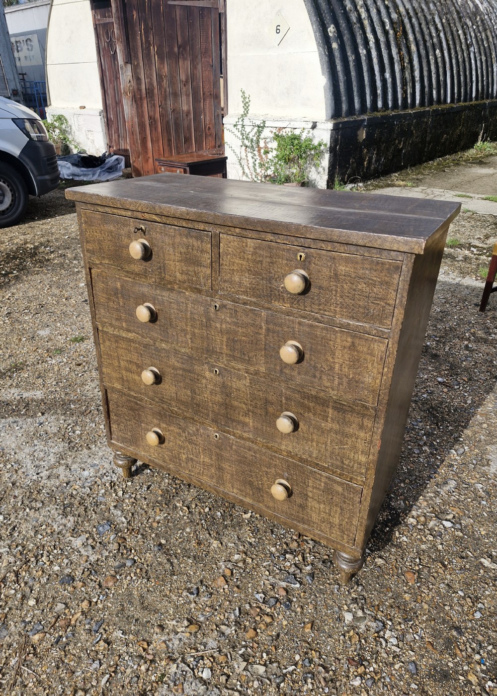 Victorian scumbled pine chest of drawers  View VIII