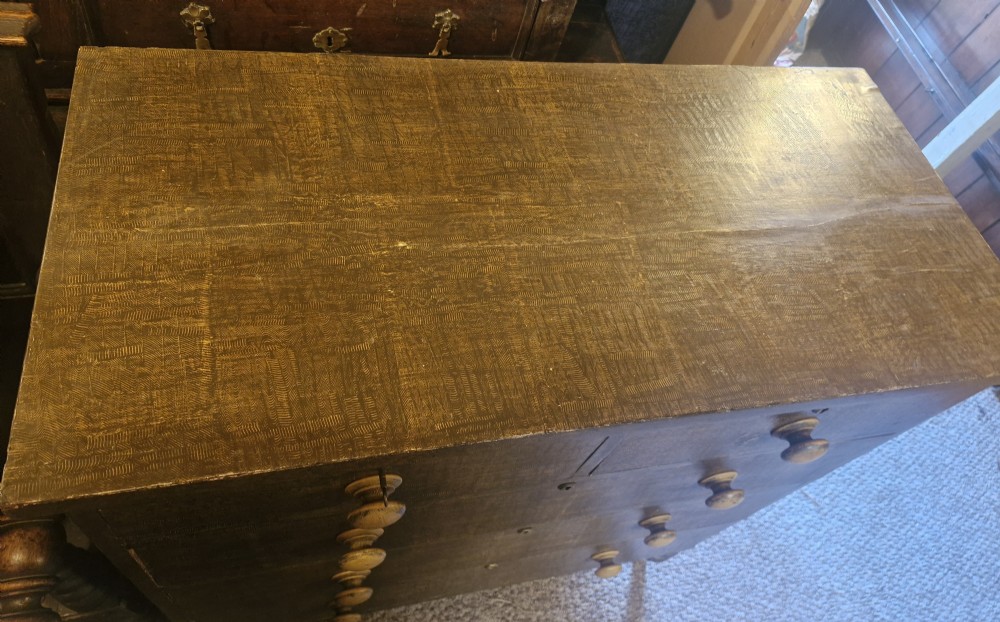 Victorian scumbled pine chest of drawers  View X