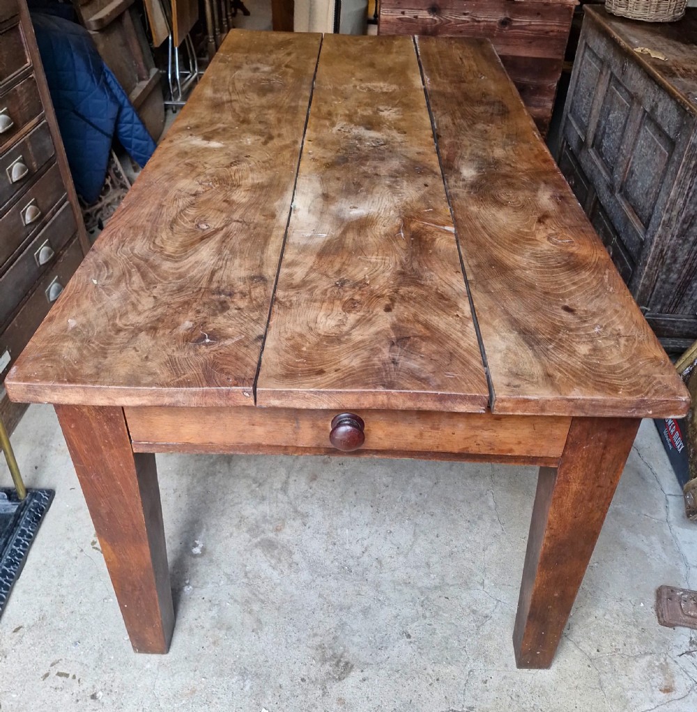 Good solid  farmhouse kitchen dining table. 