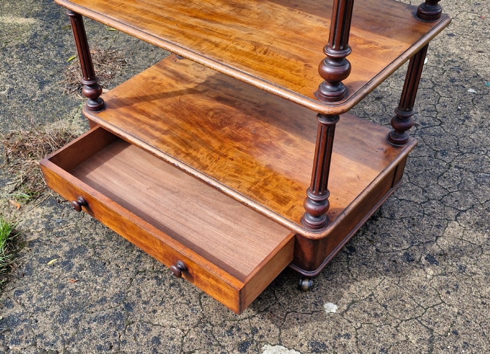 19th century mahogany etagere with brass gallery.  View III