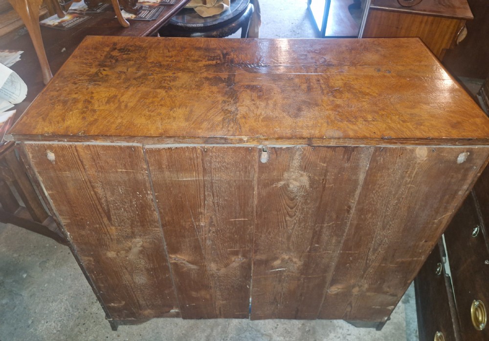 Early 19th century pollard oak and oak chest of drawers.  View IX