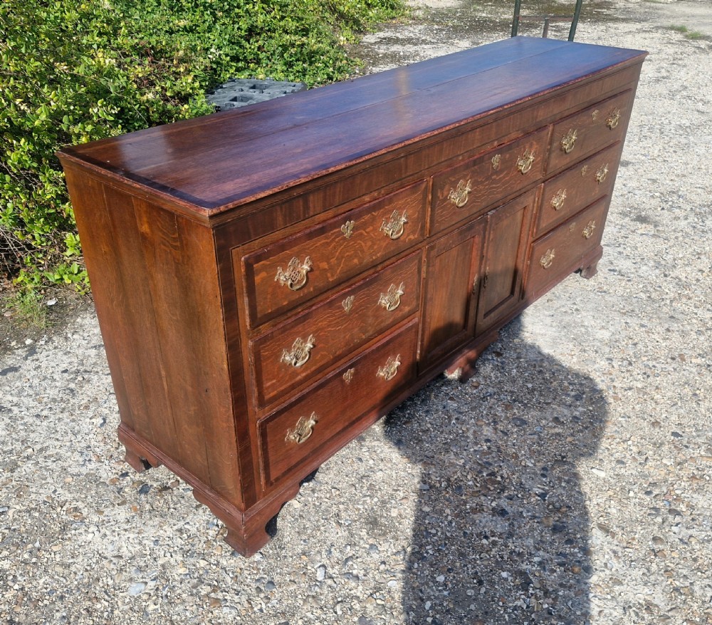 Large oak dresser base.  View II