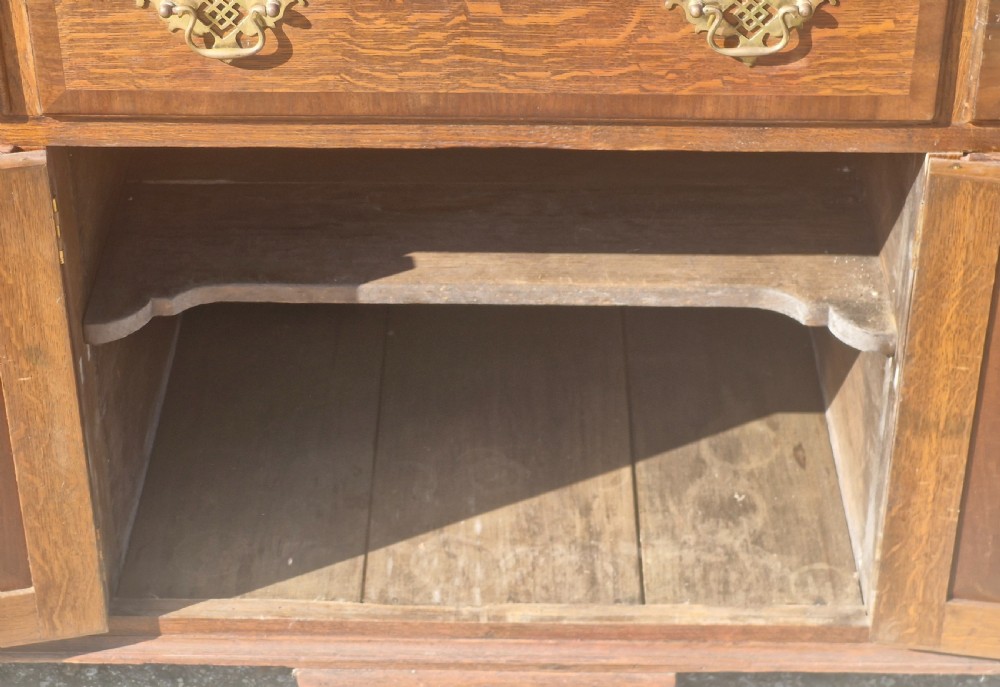 Large oak dresser base.  View III