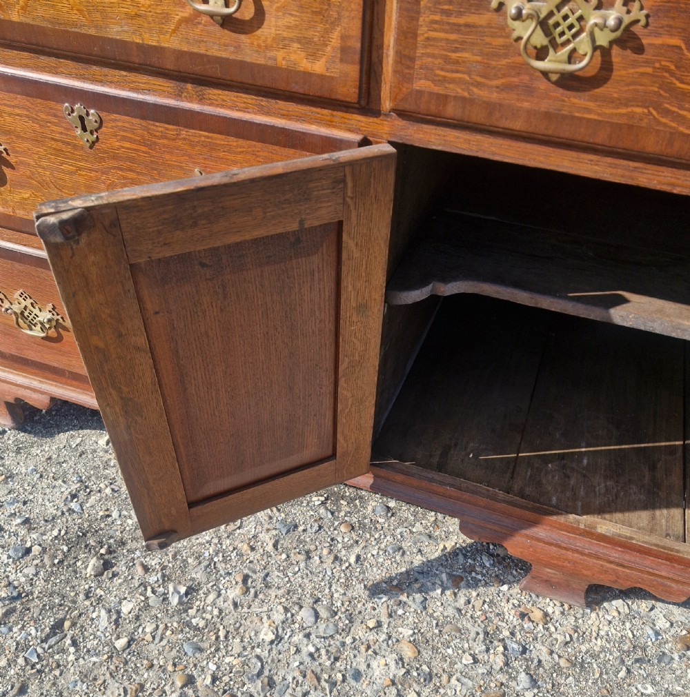 Large oak dresser base.  View IV