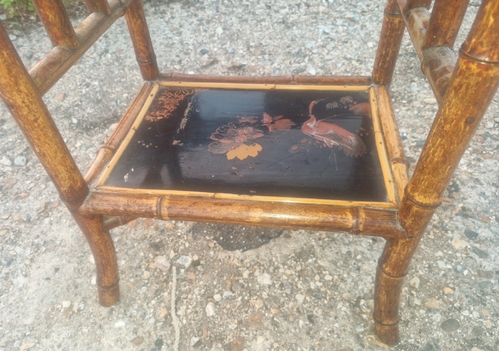 Victorian bamboo 2 tier occasional table.  View II