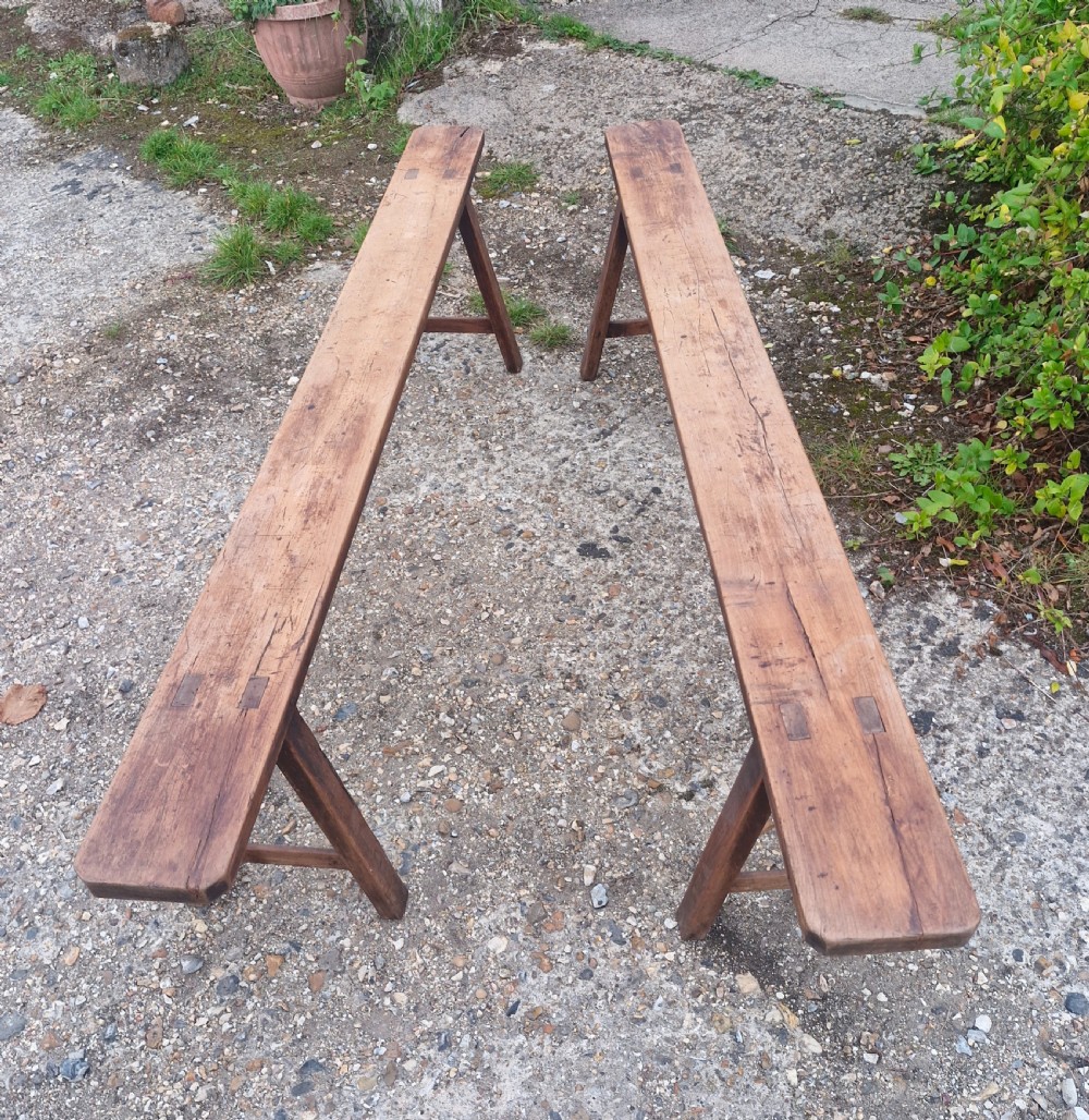 Pair of kitchen dining table benches 