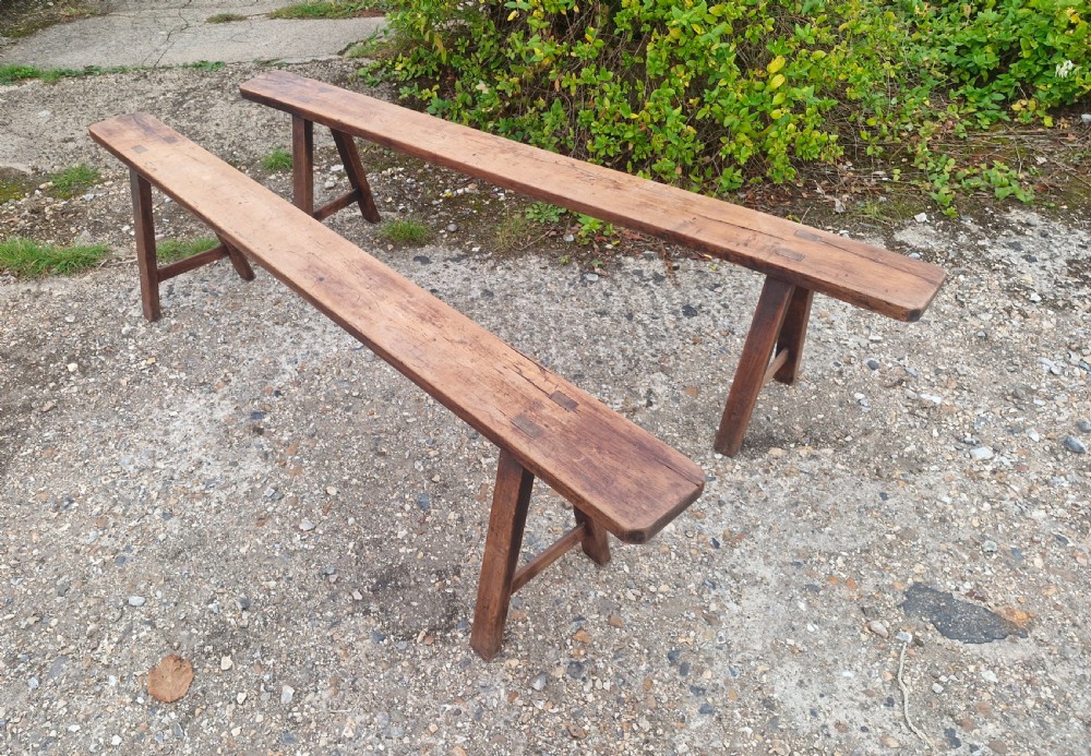 Pair of kitchen dining table benches  View IV