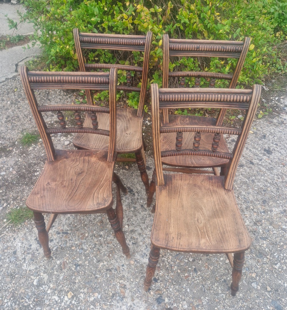 Set of 4 Unusual design Windsor chairs. View IV