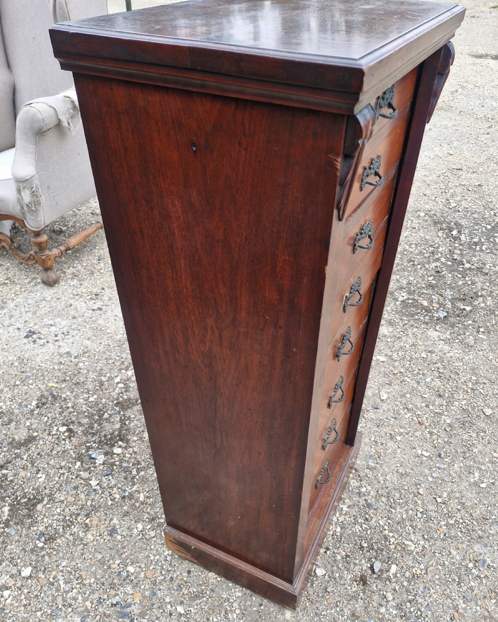 Late Victorian walnut Wellington Chest.  View III
