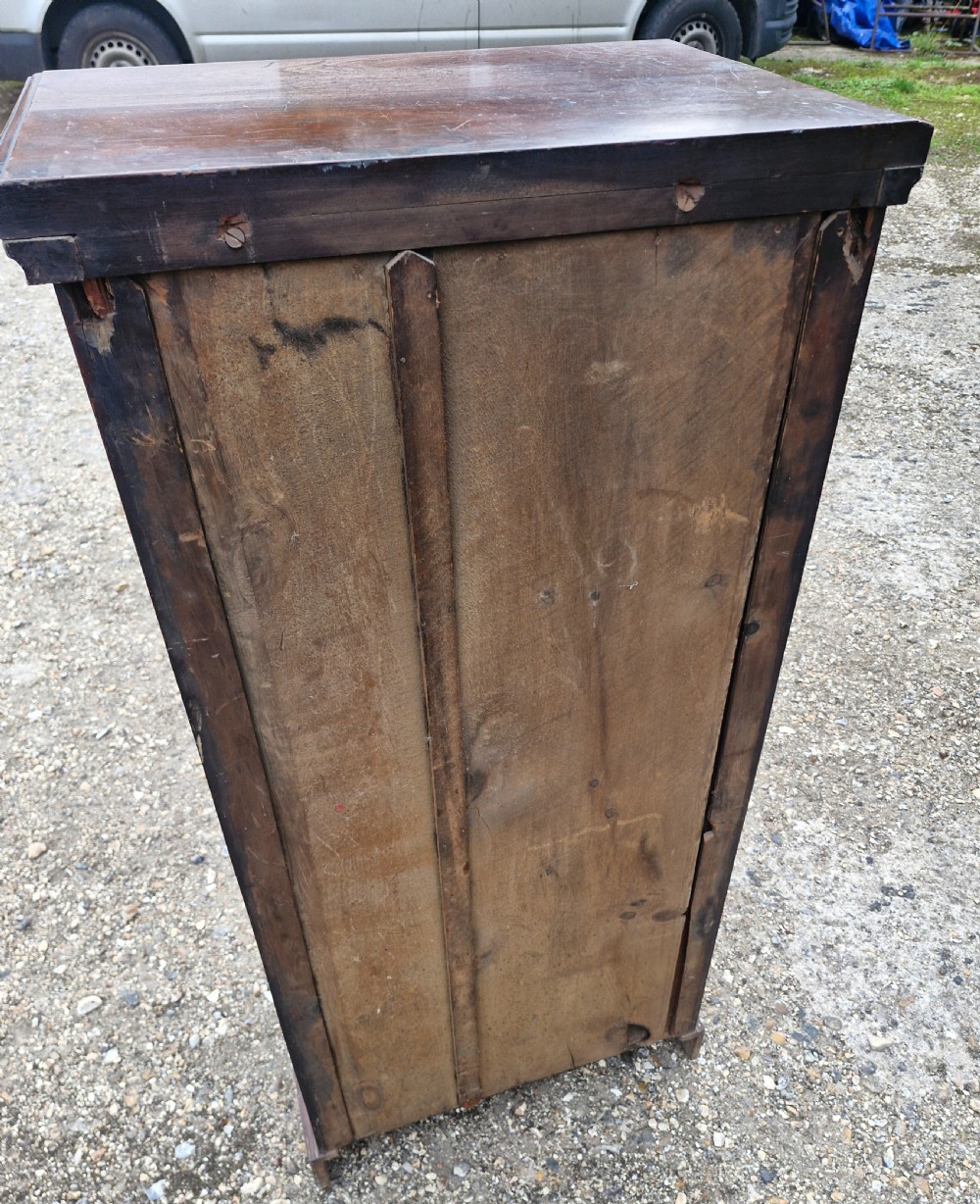 Late Victorian walnut Wellington Chest.  View V