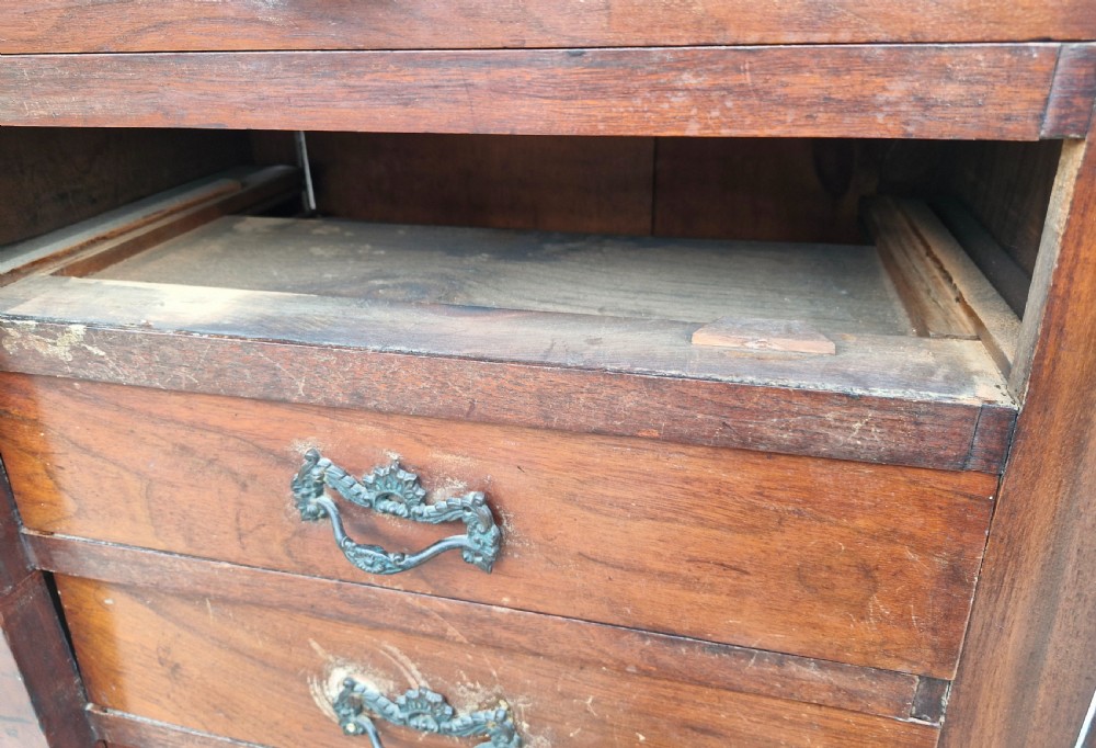 Late Victorian walnut Wellington Chest.  View VIII