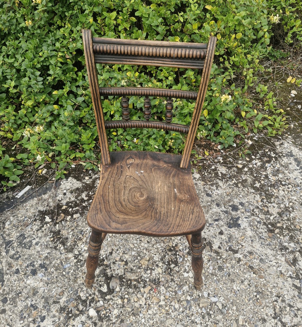Set of 4 Unusual design Windsor chairs. View VI