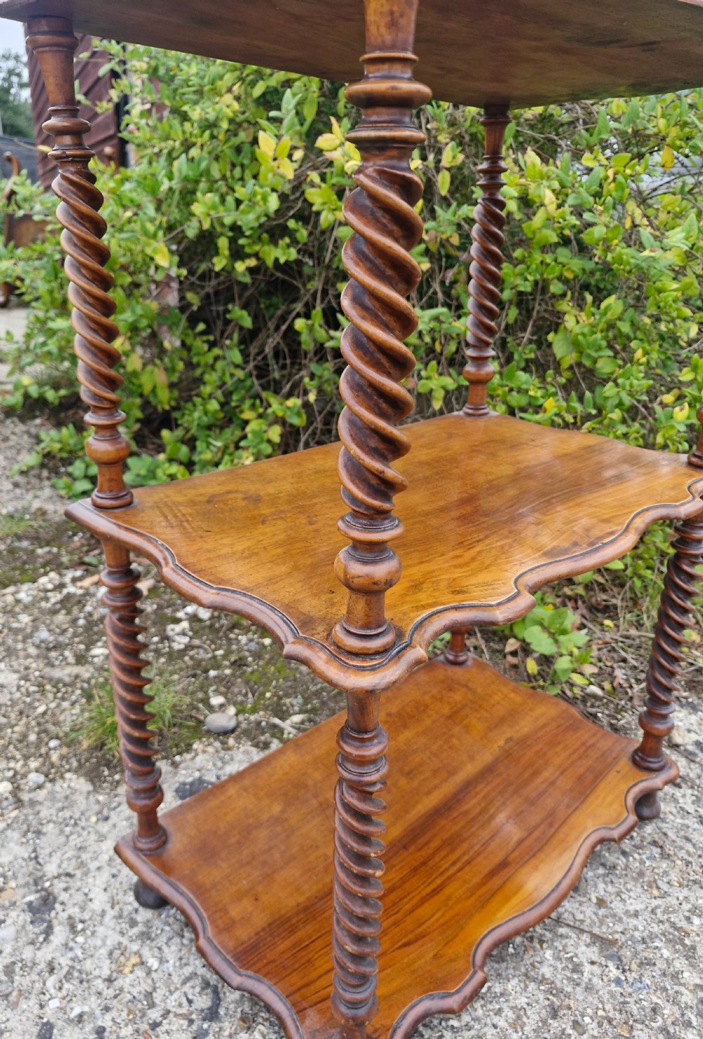 Victorian walnut 3 tier Etagere.  View III