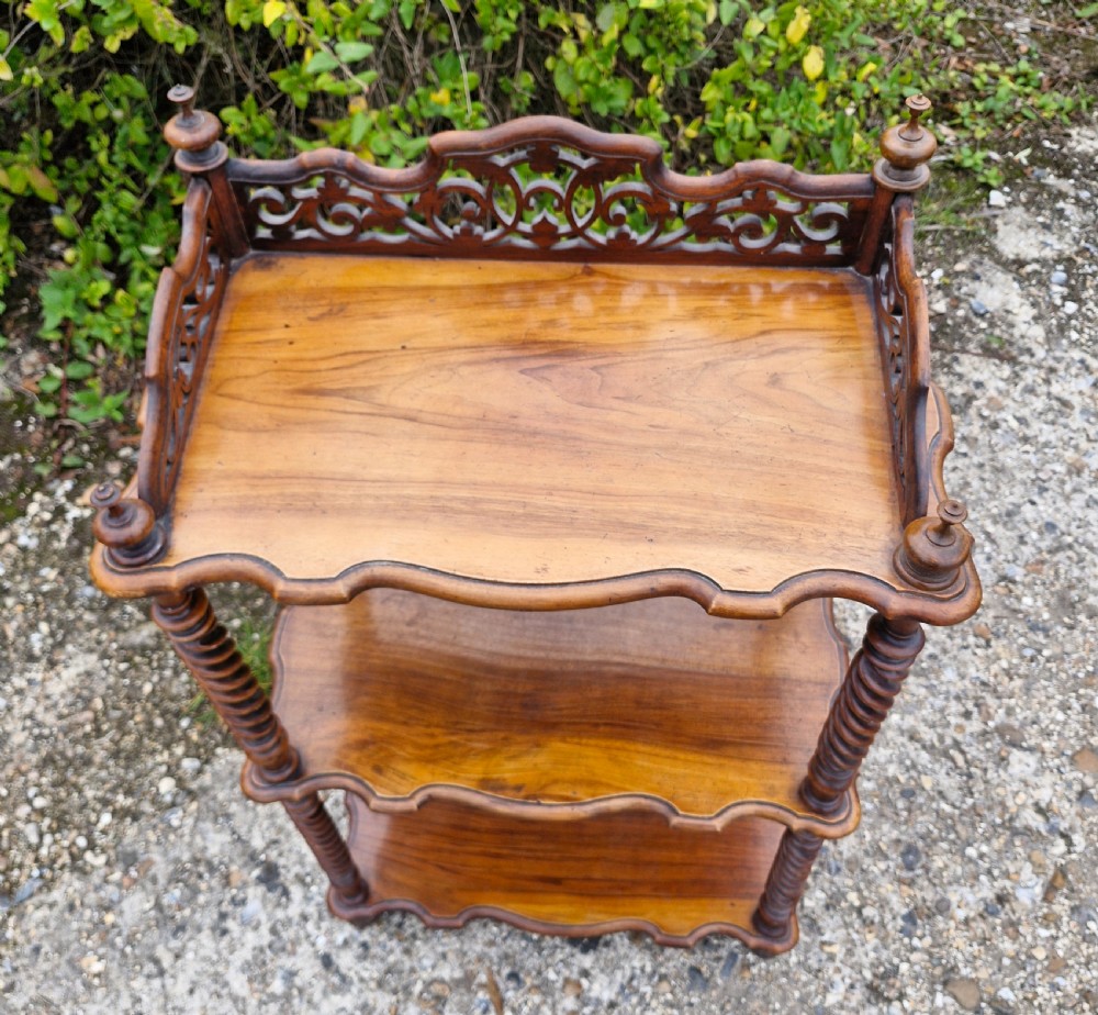 Victorian walnut 3 tier Etagere.  View VI