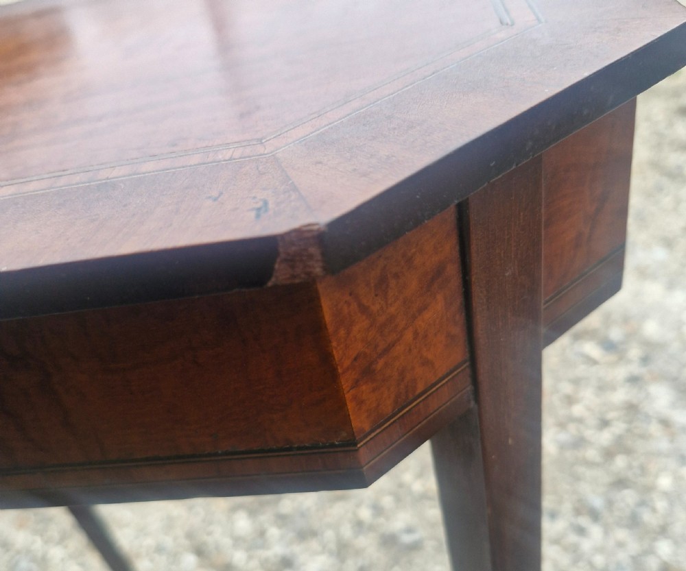 Pair of inlaid Satinwood and mahogany occasional tables. View IX