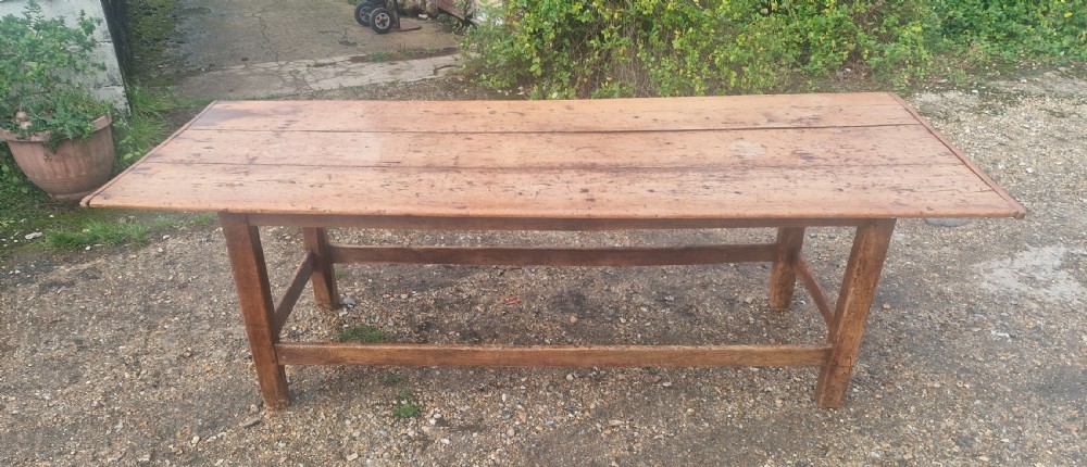Late Georgian 3 plank kitchen dining table.  View VII