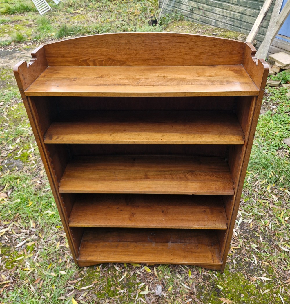 Early 20th century oak open front bookcase. 