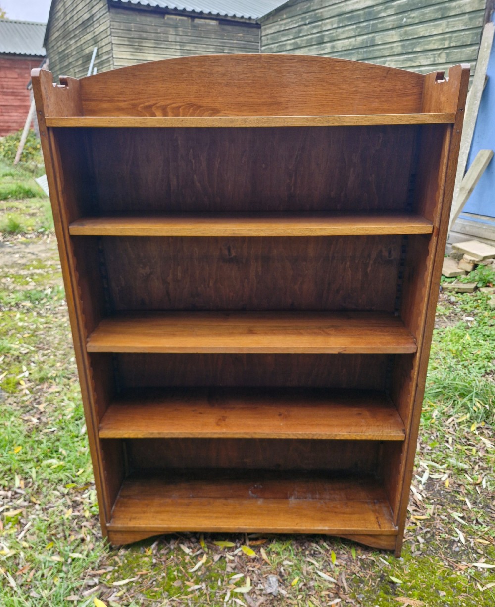Early 20th century oak open front bookcase.  View II